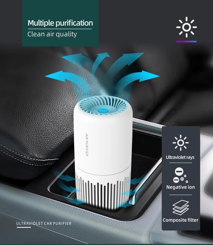 Negative Oxygen Ion H11 UVC Vehicle Quiet Atmosphere Vehicle Anion Air Purifier