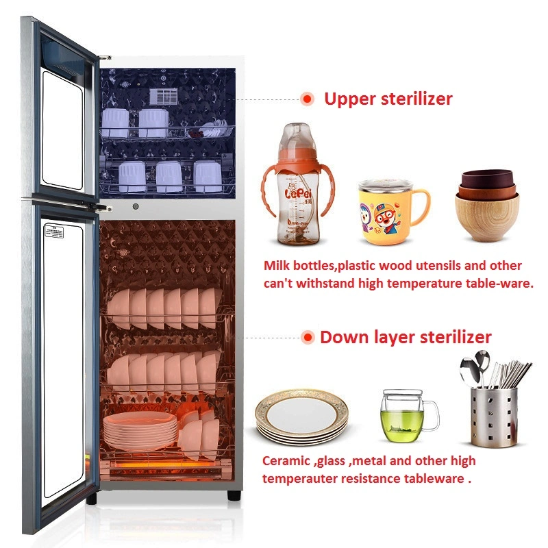 Commerical Hotel Restaurant Kitchen Equipment Tableware Ozone Dish UV Sterilizer Disinfection Cabinet