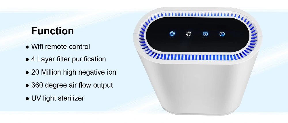 High Quality Negative Ion UVC Air Purifier with LCD Touch Panel