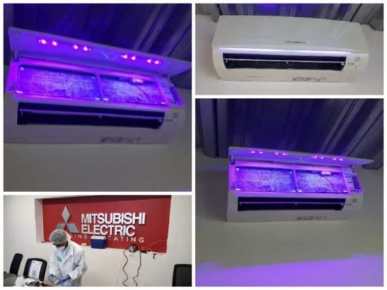 エアコンミニこぼれ防止カセットクリーナーハイパワー UVC ランプ屋外空気消毒 UV 滅菌器 HVAC